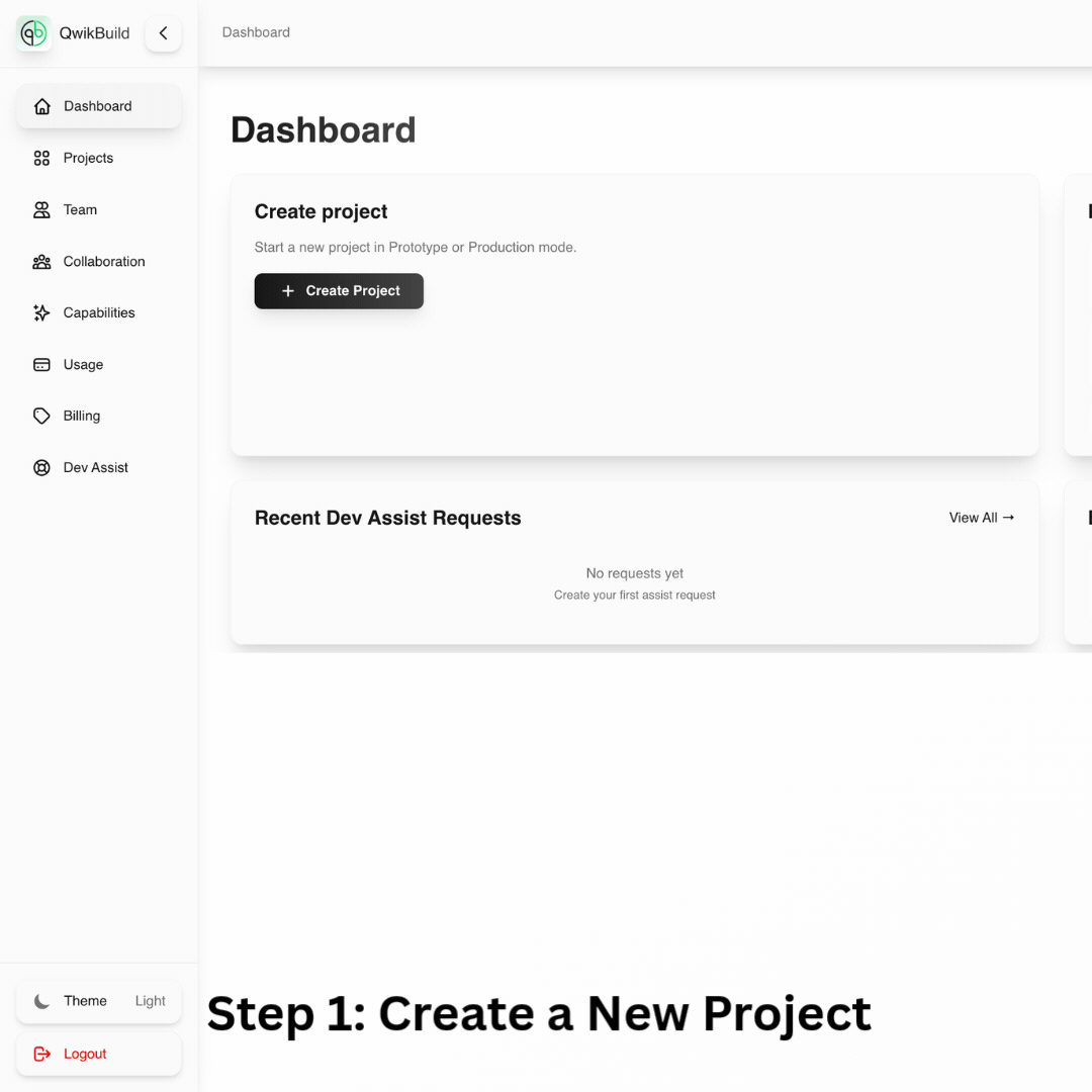 Create project flow